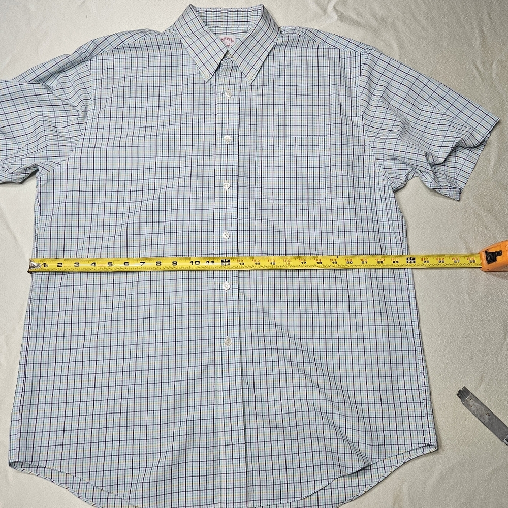 Brooks Brothers Blue and White Plaid Shirt